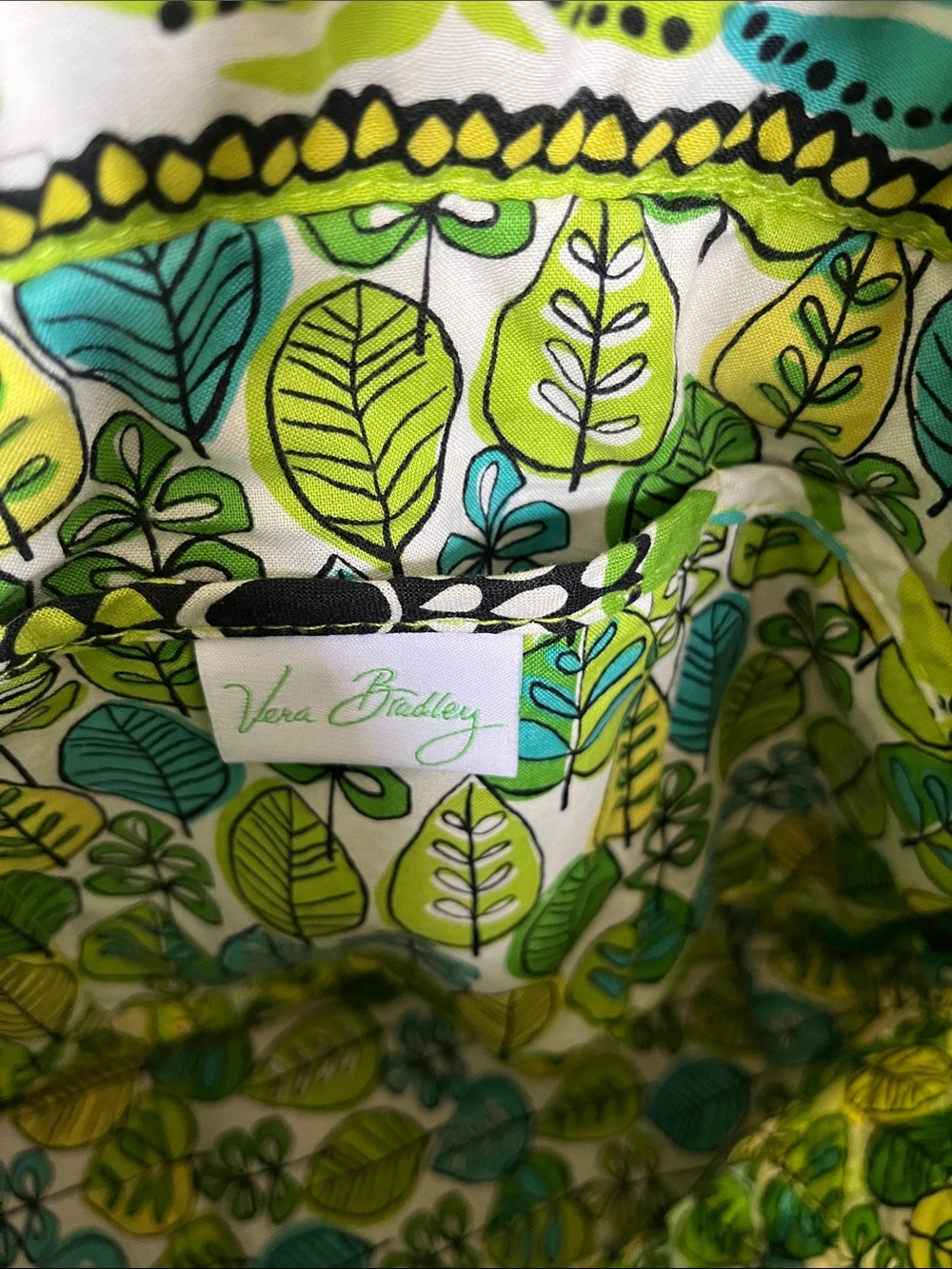 Vera Bradley Quilted Floral Tote Bag in Green and Teal flowers sunflowers 🌻 - Picture 12 of 13